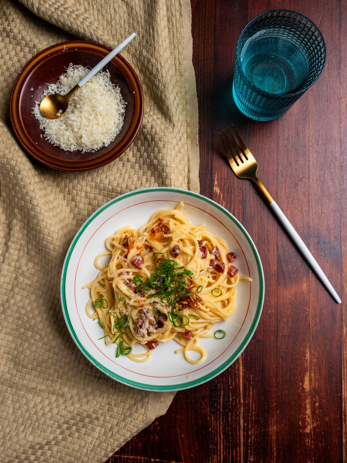 Vietnamese spread on a dark table