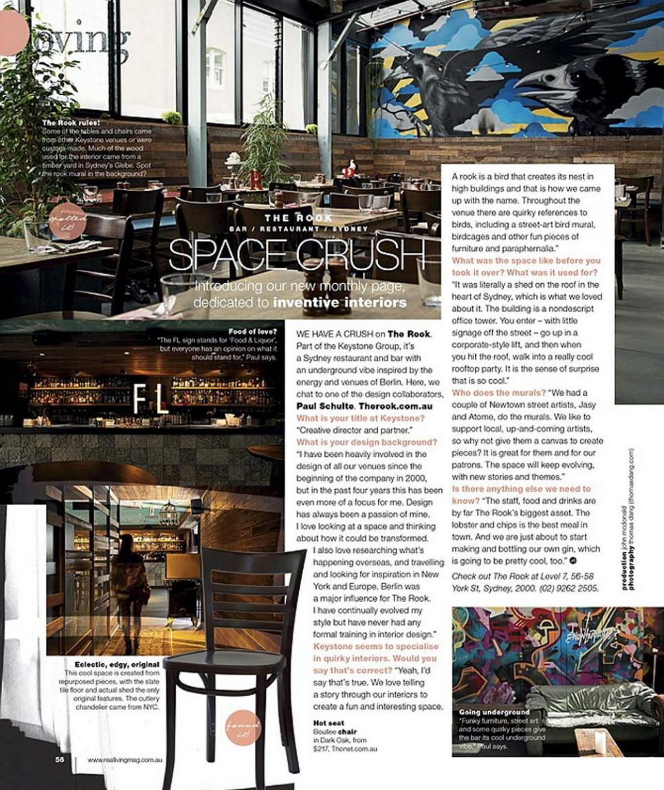 Real Living magazine spread, Interiors feature